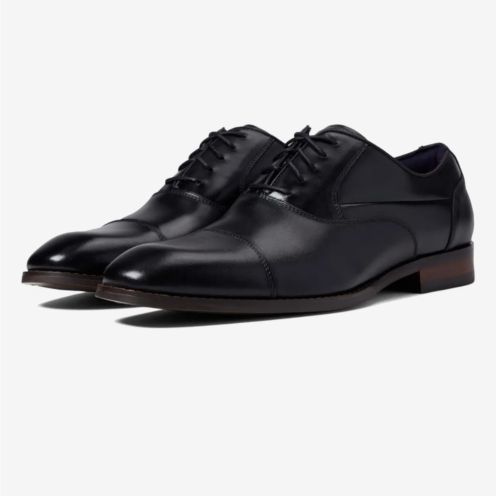 Stacy Adams NWT Black Kallum Cap Toe Lace Up Oxford 13 W Leather